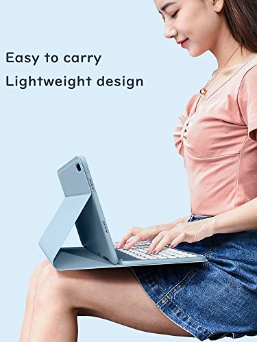 HENGHUI iPad Mini 5th Generation 7.9 inch Keyboard Case - Cute Round Key Color Wireless Detachable BT Keyboard Cover with Pencil Holder for Mini 5 (Mini4/Mini5, Pink) - Image 5