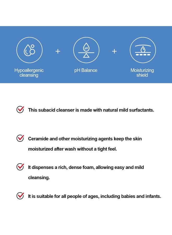 zeroid Korean Dermocosmetic Foaming Cleanser Mild Care For Senstive & Dry Skin (240 Ml) - Image 3