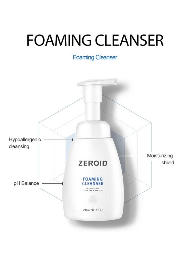zeroid Korean Dermocosmetic Foaming Cleanser Mild Care For Senstive & Dry Skin (240 Ml) - Image 2