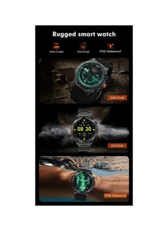 TELUX TELUX ACTIVEX Smart Calling Watch with 1.43” AMOLED Display & 2 Straps (Stainless Steel & Silicon) - T53 Black  - Image 5