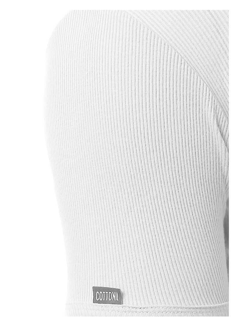 COTTONIL Cottonil  - Neck Men Undershirts-Derby-V-white  - Image 3
