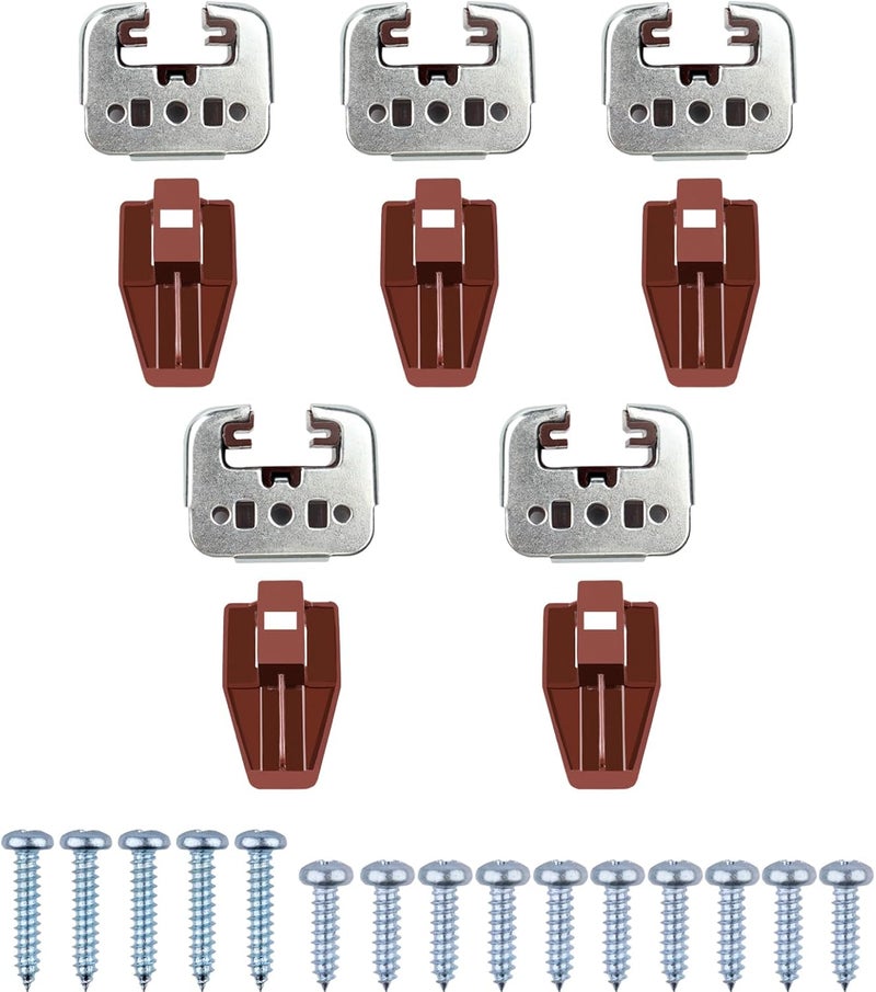 ChenYu 5 Sets for kenlin Drawer Slide Track Guide Glide - Replacement Parts for Dressers and Nightstands - Bottom Mount - Brown (5) - Image 1