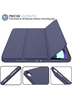 LCYLJGY Case for iPad Air 6th 11-Inch M2 (2024), iPad Air 5/4 (2022/2020 5th/4th Generation 10.9-Inch) with Pencil Holder, Slim Tablet Cover with Soft TPU Back, Auto Wake/Sleep  - Image 3