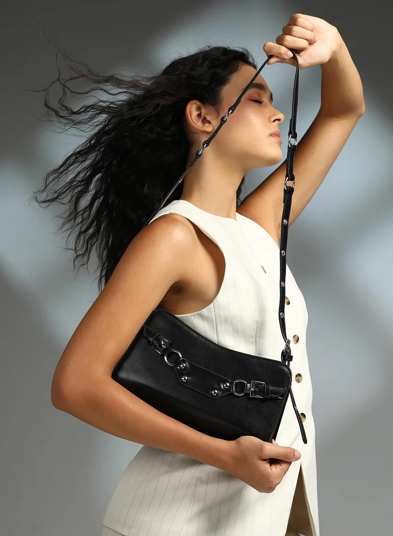 Haute Sauce  Buckle Detail Shoulder Bag for Women | Best Price UAE