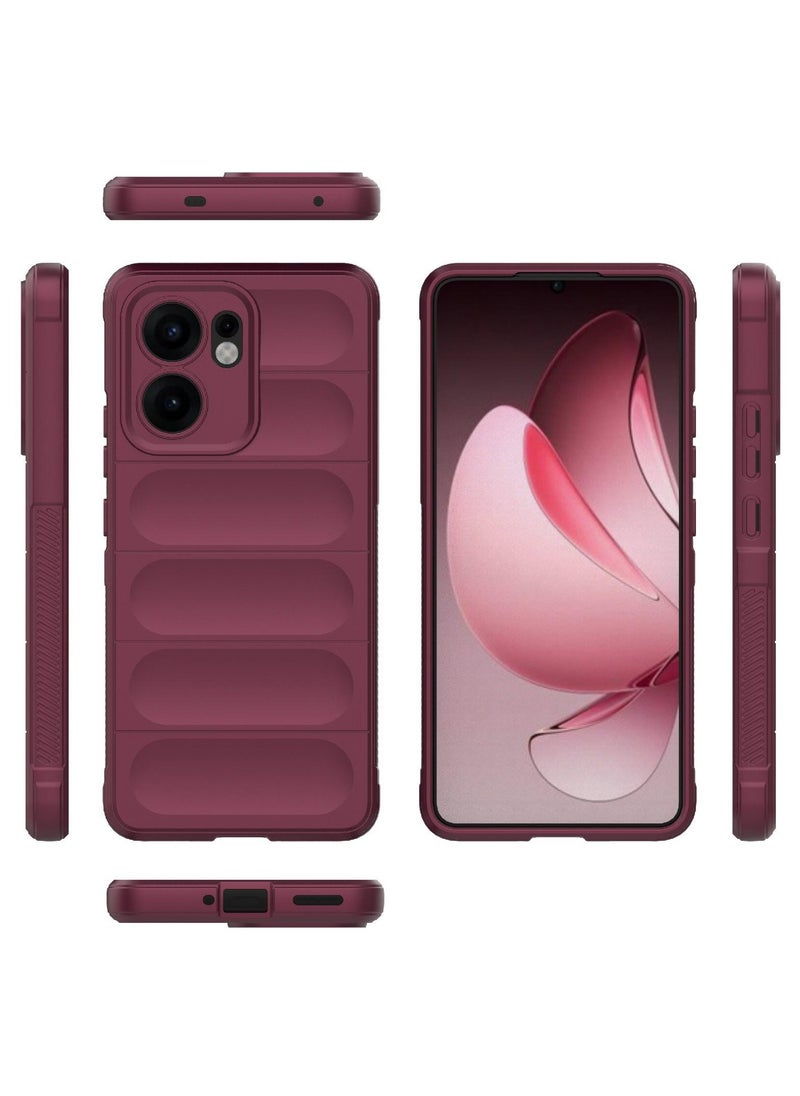 ماركة غير محددة - جراب موبايل ماجيك شيلد  سيليكون مضاد للصدمات وحمايه للكاميرا متوافق  Oppo Reno 13F (نبيتي) - Image 1