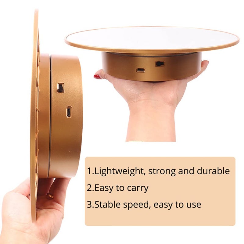 Nunify Motorized Rotating Display Stand - 25CM/8KG 360 Electronic Turntable for Mannequin Head & Wigs, 16''x14.5'' in, 25.6 Ounce - Image 4