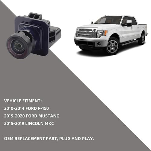 Dasbecan كاميرا احتياطية من داسبيكان متوافقة مع فورد F150 2010-2014 موستانج 2015-2020 لينكولن MKC 2015-2019 كاميرا رؤية خلفية لمساعدة الركن تحل محل# EL3Z-19G490-D BL3Z-19G490-B - Image 2