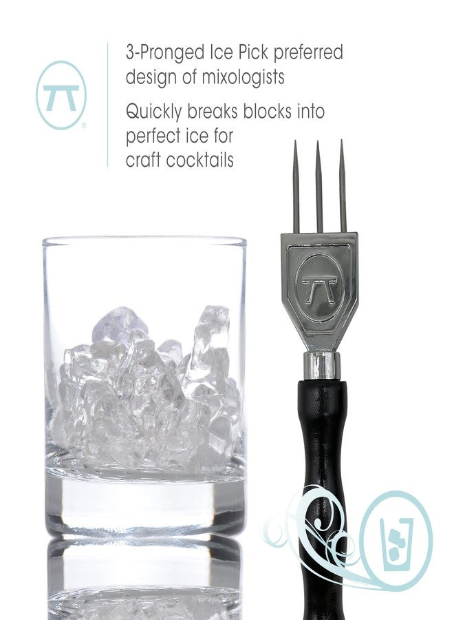 آوتسيت أداة تحضير المشروبات من Outset، مثقاب ثلج معدني بمقبض خشبي، 7.25 بوصة - Image 2