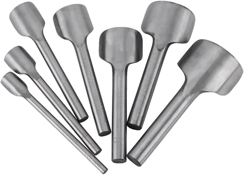 klarako Half-Round Punch Cutter, 7pcs DIY Leather Carft Belt End Half Circle Angle Corner Cutter Strap Wallet Tool 10-40mm - Image 1