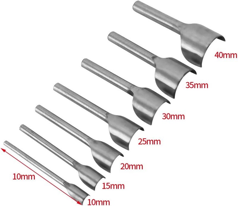 klarako Half-Round Punch Cutter, 7pcs DIY Leather Carft Belt End Half Circle Angle Corner Cutter Strap Wallet Tool 10-40mm - Image 5