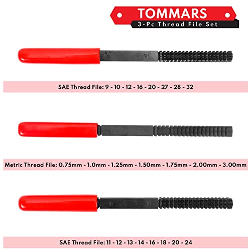 TOMMARS 3-Pc Thread Restorer File Set Thread Restoring Chaser Files - Image 2