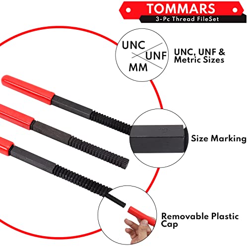 TOMMARS 3-Pc Thread Restorer File Set Thread Restoring Chaser Files - Image 4