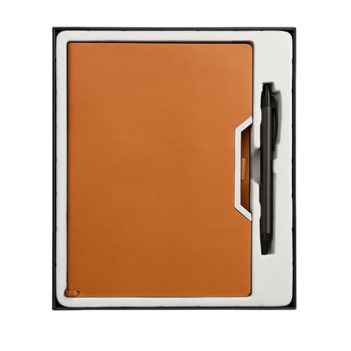 Schmick Premium Business Diary with Black Metal Pen - Diary and Pen Gift Set (192 Pages) (Tan) - Image 1