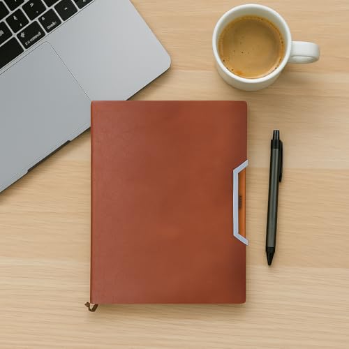 Schmick Premium Business Diary with Black Metal Pen - Diary and Pen Gift Set (192 Pages) (Tan) - Image 3