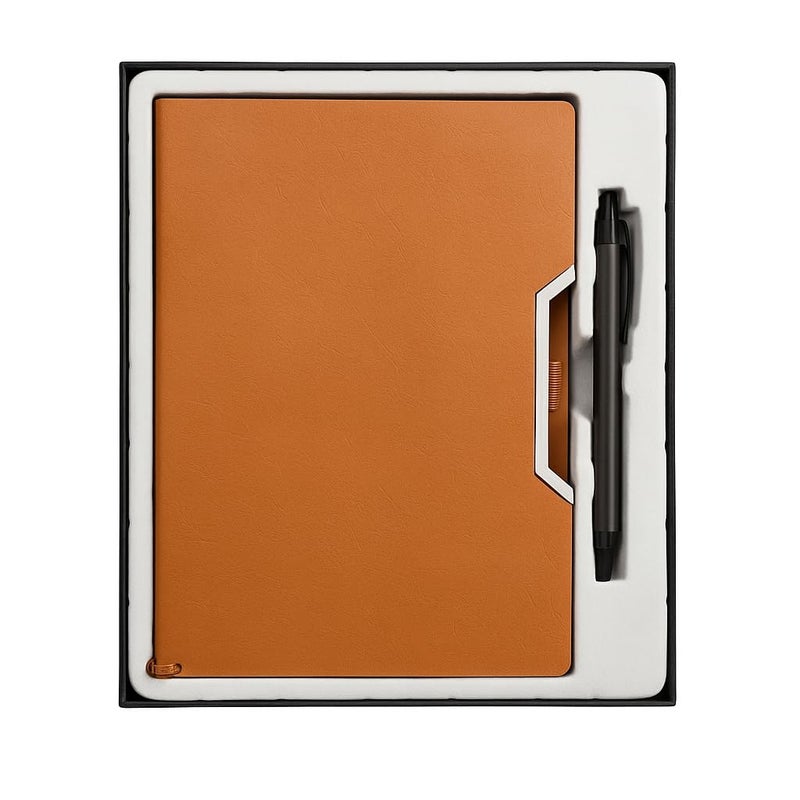 Schmick Premium Business Diary with Black Metal Pen - Diary and Pen Gift Set (192 Pages) (Tan) - Image 5