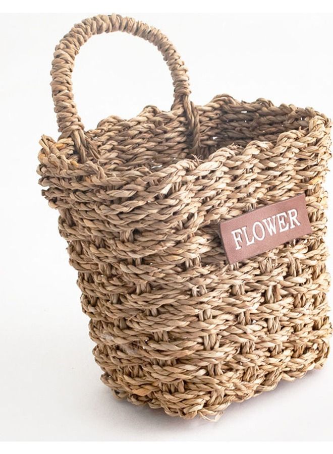 C&C Home Handmade Hanging Storage Basket for Flowers Basket Vase 12x13x14 cm - Image 2