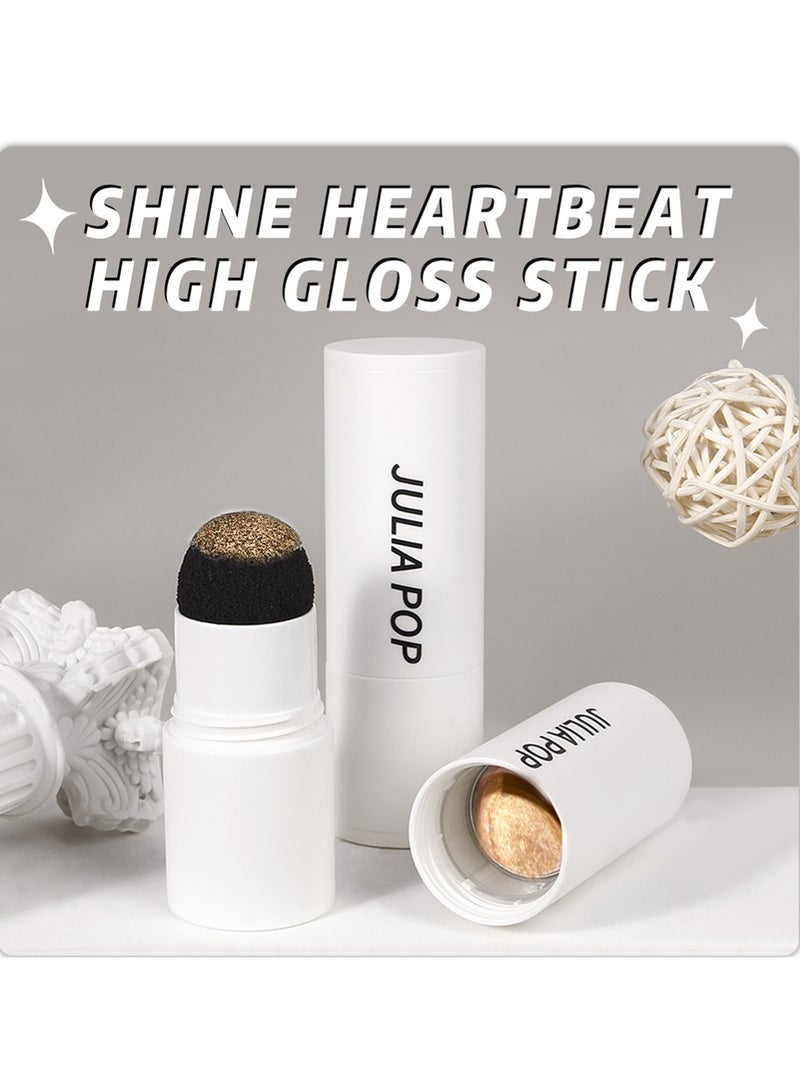 JULIA POP High Gloss Stick, Shine Shimmer Luminizer Waterproof Highlighter Stick, Sparkle Body Illuminator for Face Body Collarbones Crystal Gold  - Image 3
