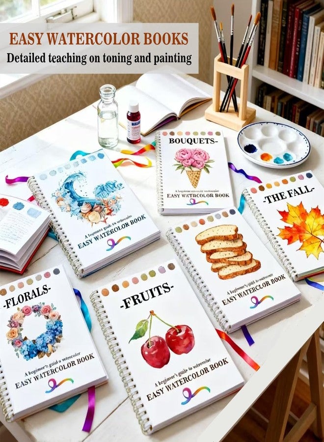 Baeleega Watercolor Workbooks Coloring Book Beginner Friendly Painting Kit Easy Nature Scenes Paint Set Art Crafts for Creative Exploration Gift for Adults Teens (Animals, Without Palette) - Image 5