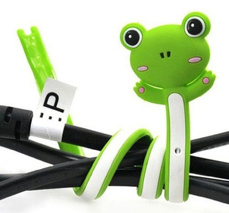 Yueton Pack Of 10 Cute Frog Pink Rabbit Cat Bears Cable Tie Cord Organizer Headset Headphone Earphone Wrap Winder/Fixer Holder/Cord Manager/Cable Winder - Image 3