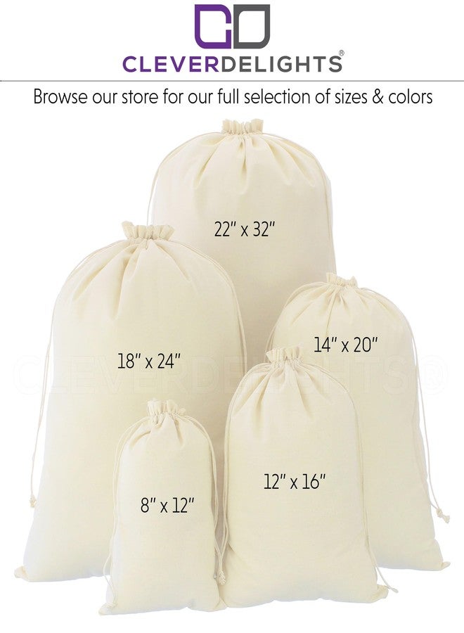 CleverDelights Cotton Bag - 18" x 24" - Premium Drawstring Storage Muslin Bag - 18x24 Inch - Image 3