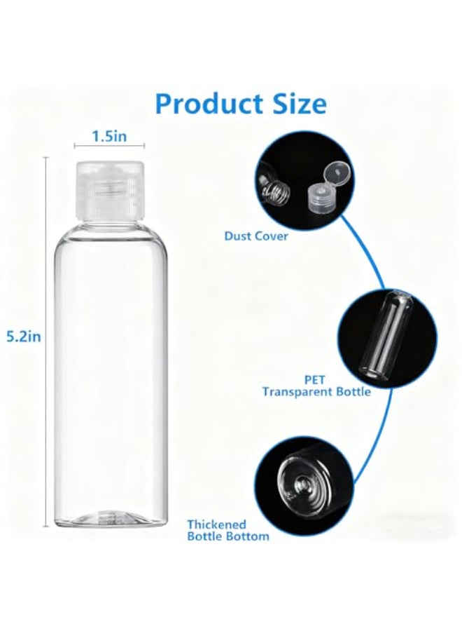 DTDNZKN 4 Pack 34 Oz 100ml TSA Approved Travel Bottles for Toiletries Leak Proof Plastic Travel Essentials Accessories with Labels - Image 3