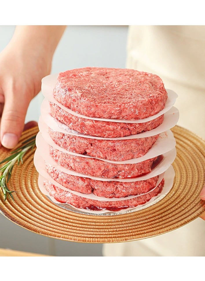 Bukela Meat Press Burger Press with Hamburger Patty Paper Round 12Cm, Set of 100, Non Stick Patty Paper Sheets for Burger Press, Patty Serperate and Cake Baking  - Image 3