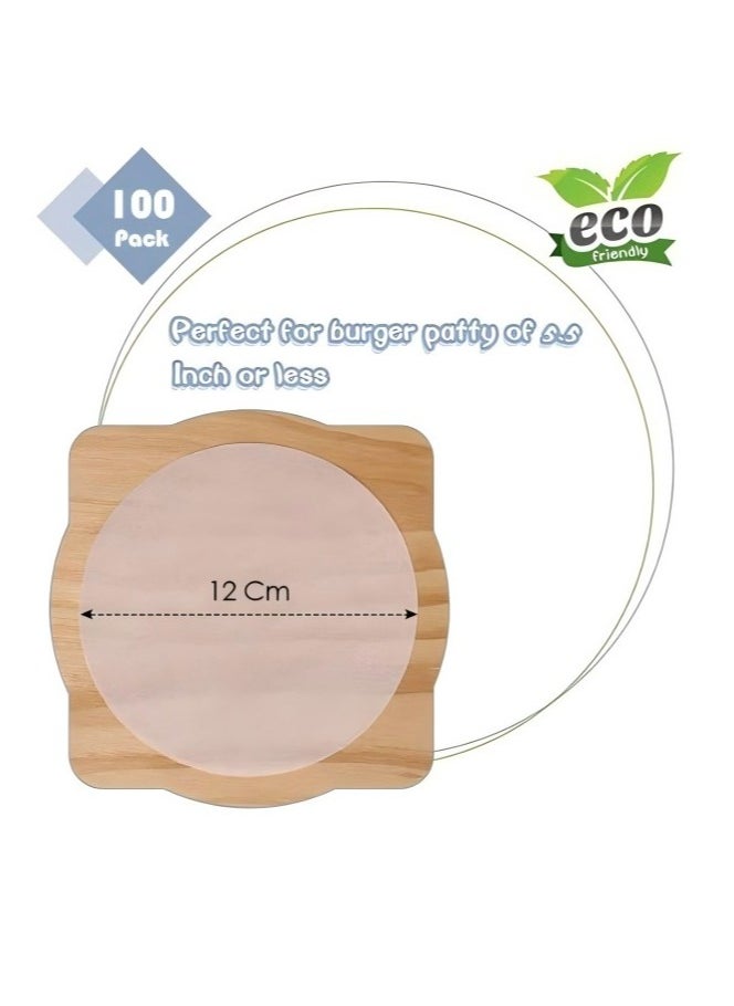 Bukela Meat Press Burger Press with Hamburger Patty Paper Round 12Cm, Set of 100, Non Stick Patty Paper Sheets for Burger Press, Patty Serperate and Cake Baking  - Image 5