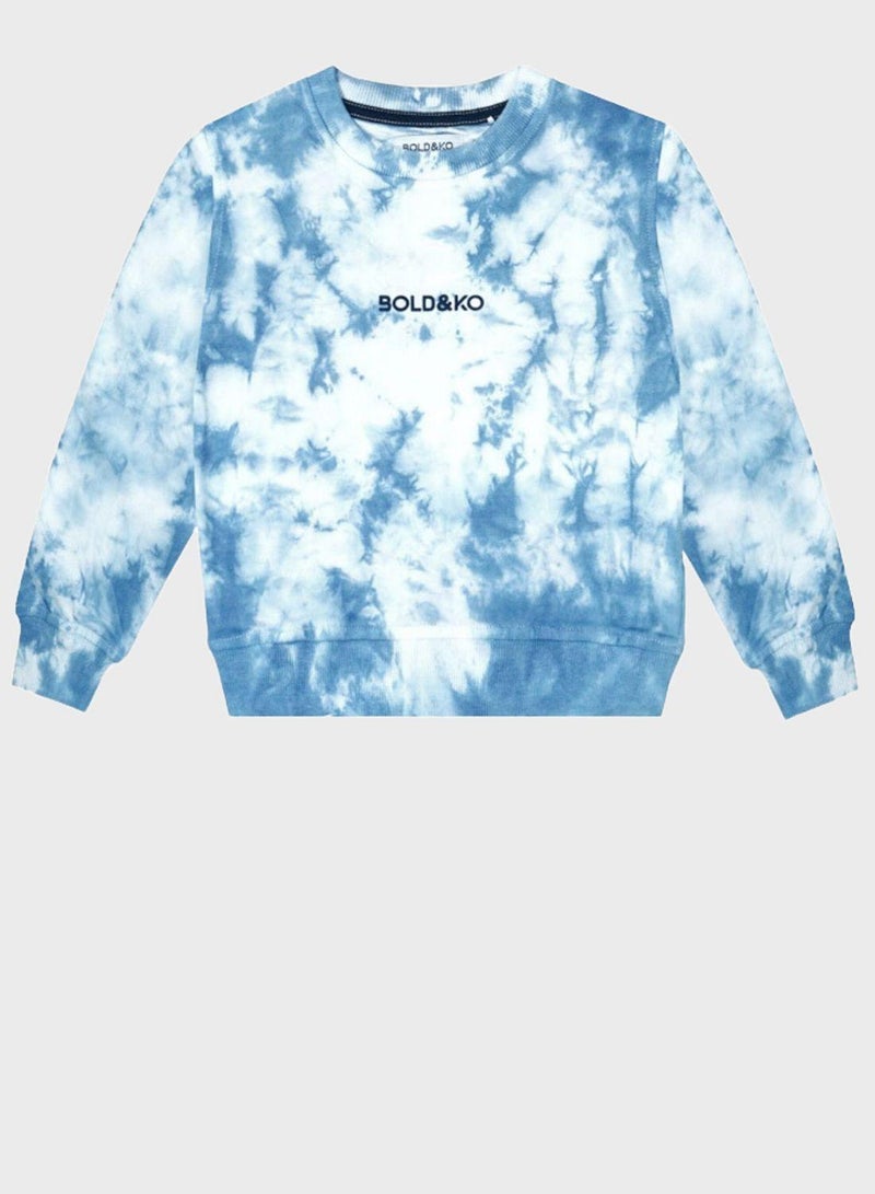 BOLD&KO Kids Tie Dye Sweatshirt - Image 1