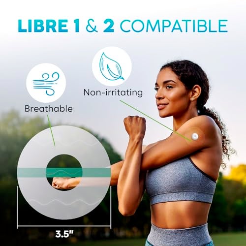 Adamson Freestyle Libre 2 Covers Waterproof 20 Libre 2 Sensor Covers Transparent LongLasting No Glue on Center NonIrritating Easy to Apply and Remove Ideal for Sports Swimming and Daily Use - Image 5