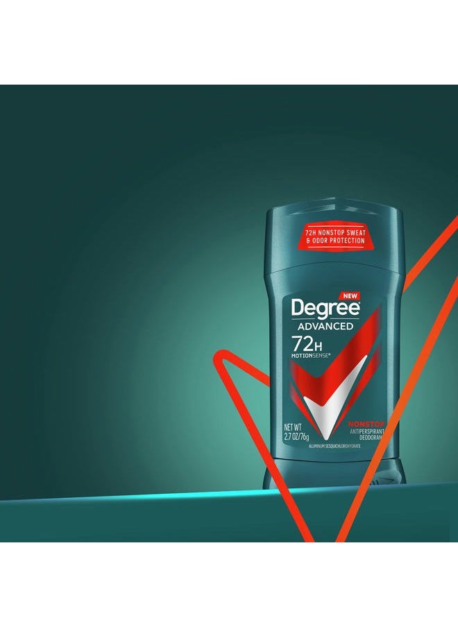 Degree Men - Men Advanced Antiperspirant Deodorant 72H Sweat and Odor Protection Nonstop Claim: Deodorant For Men With MotionSense Technology 2.7 oz 4 Count - Image 1