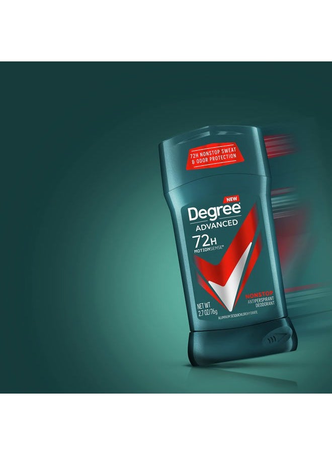 Degree Men - Men Advanced Antiperspirant Deodorant 72H Sweat and Odor Protection Nonstop Claim: Deodorant For Men With MotionSense Technology 2.7 oz 4 Count - Image 1