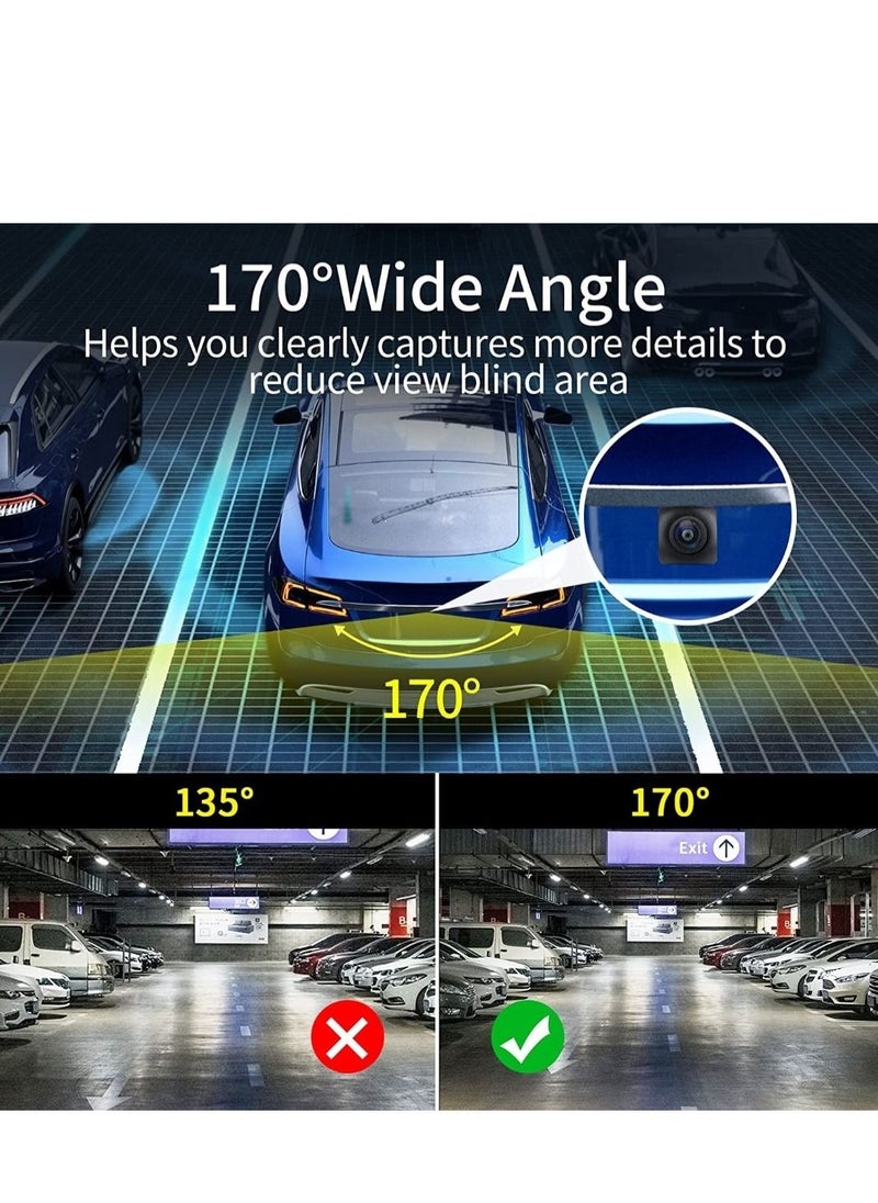 RAYMOS - Car Parking Night Vision Camera AHD 720p Full HD 180D Wide Angle Support AHD NTSC Both Signal Support With Guidelines Without Guidelines waterproof Support Front And Back - Image 1