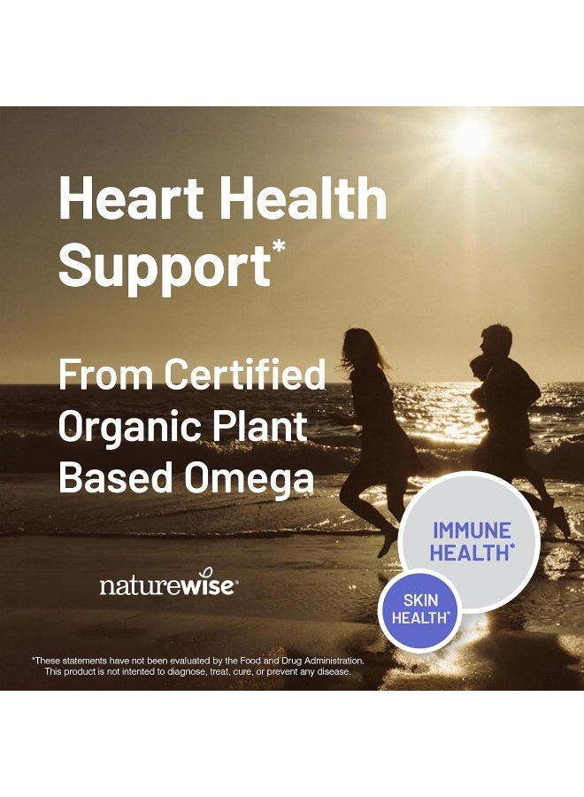 NatureWise Organic Flaxseed Oil 1200mg 720mg ALA Highest Potency Flax Oil Omega 3 for Cardiovascular, Cognitive, Immune Support Healthy Hair, Skin, & Nails Non-GMO [2 Months - 120 Softgels] - Image 2