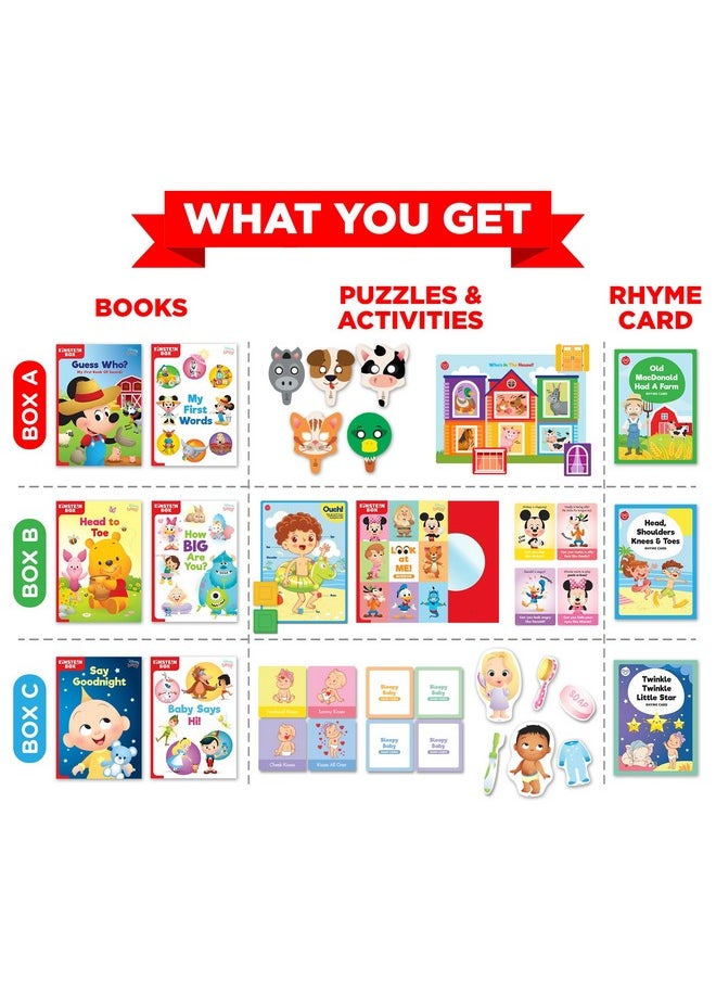 Einstein Box Einstein Box Featuring Disney for 1-Year-Old Boys/Girls | Disney Gift Toys for 1-Year-Old Boys & Girls | Board Books, Pretend Play Set | Learning & Educational Toys | Birthday Gift Set of 3 |  - Image 2