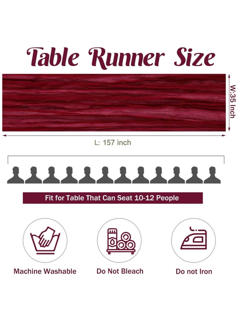 أنمي القماش القطني, أغطية طولية للمائدة,90 * 400 سنتيمتر بوهو الشاش ديكور للطاولات ، شفافة مفرش المائدة لحفل الزفاف الزفاف دش الطرف الديكور الجدول محور - Image 4