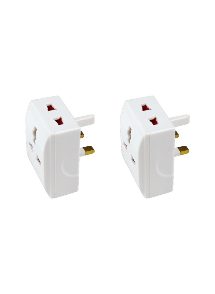MODI 3 Side Universal Conversion Plug Adapter | Multi Socket Travel Plug | ABS Fireproof Material | Compact Adapter with Child Safety Design (2 PIECE) - Image 2
