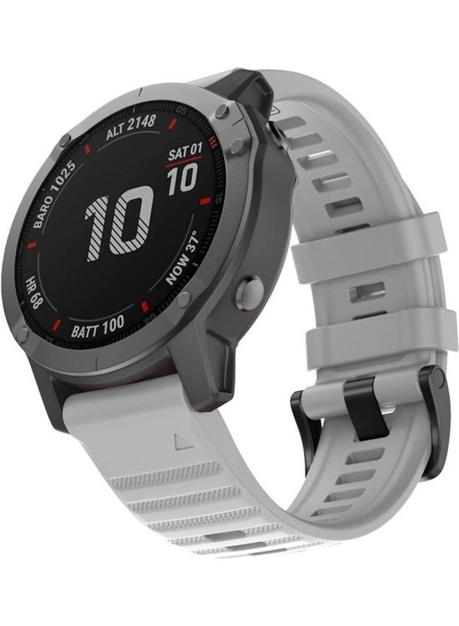 NIBEMINENT Replacement Strap Band for Garmin Fenix 6X 26mm Smartwatch Grey - Image 1