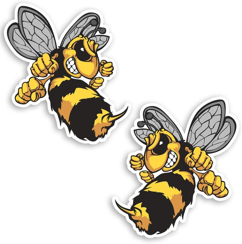 DV DESIGN 4 x 5.5cm Wasp Bee Hornet Vinyl Stickers - Laptop Bike Car Sticker #34668 All preference matching build - Image 2