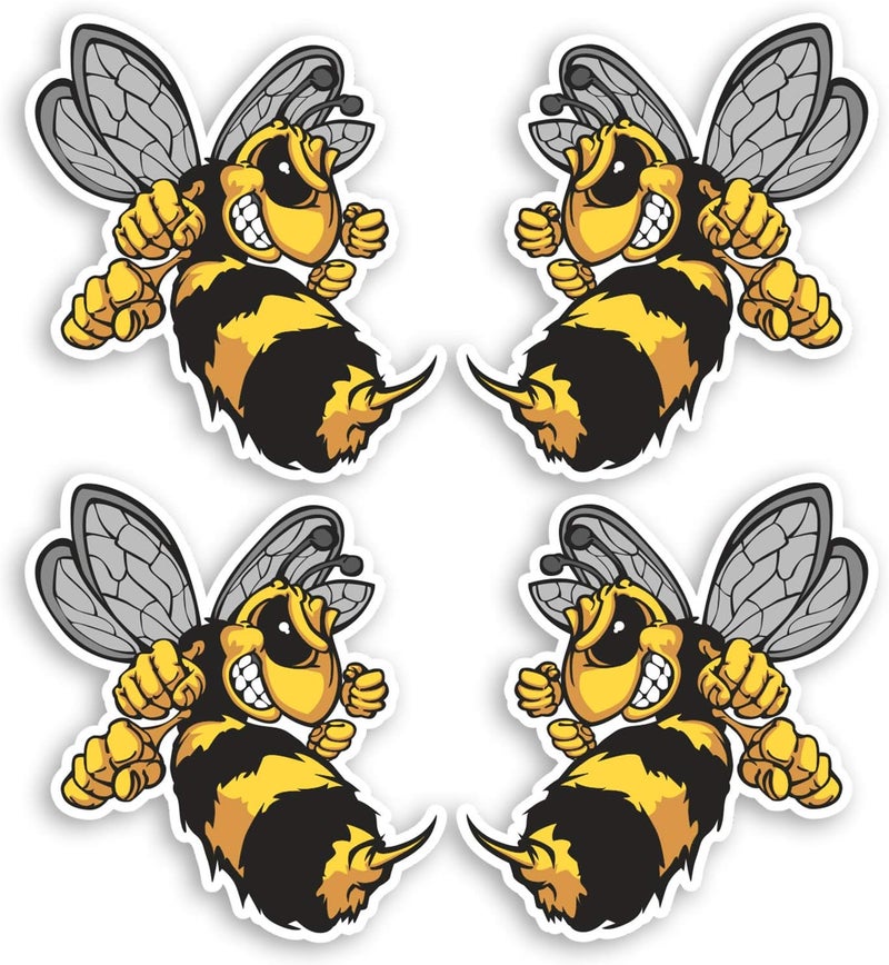 DV DESIGN 4 x 5.5cm Wasp Bee Hornet Vinyl Stickers - Laptop Bike Car Sticker #34668 All preference matching build - Image 1