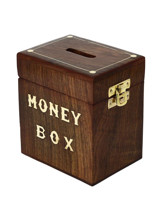 ITOS365 Handicrafted Wooden Money Bank - Coin Saving Box - Piggy Bank - Gifts for Kids, Girls, Boys & Adults - Image 1
