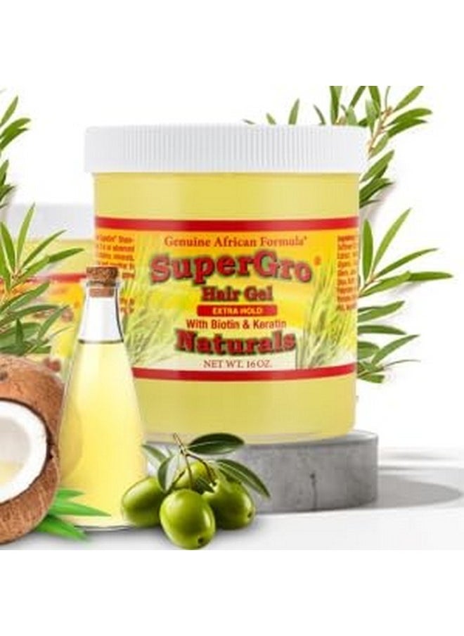 genuine african formula - Genuine African Formula SuperGro Extra Hold Gel for Natural Hair Styling - 16 oz - Image 1