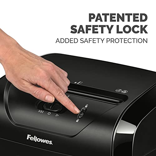 Fellowes Powershred 12 Sheet Cross-Cut Paper Home Office Paper Shredder, 19.50" H x 9.69" W x 13.44" D - Image 3