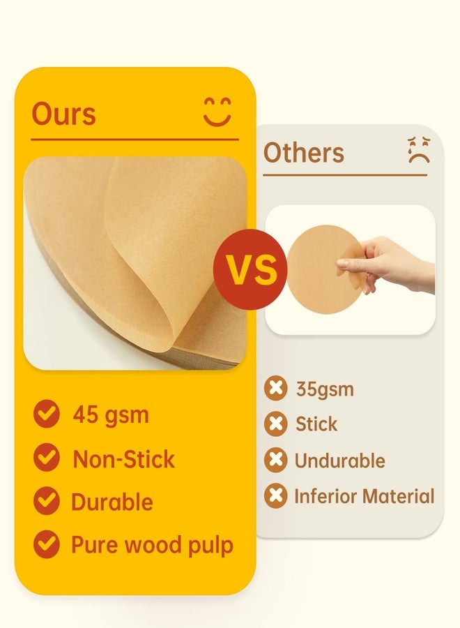 katbite كاتبايت ٢٠٠ قطعة من دوائر ورق الزبدة مقاس ٩ بوصات، غير مبيضة وغير لاصقة، دوائر ورق زبدة مقطعة مسبقًا لقوالب التشيز كيك، وتخزين/تجميد قطع البرجر - Image 5