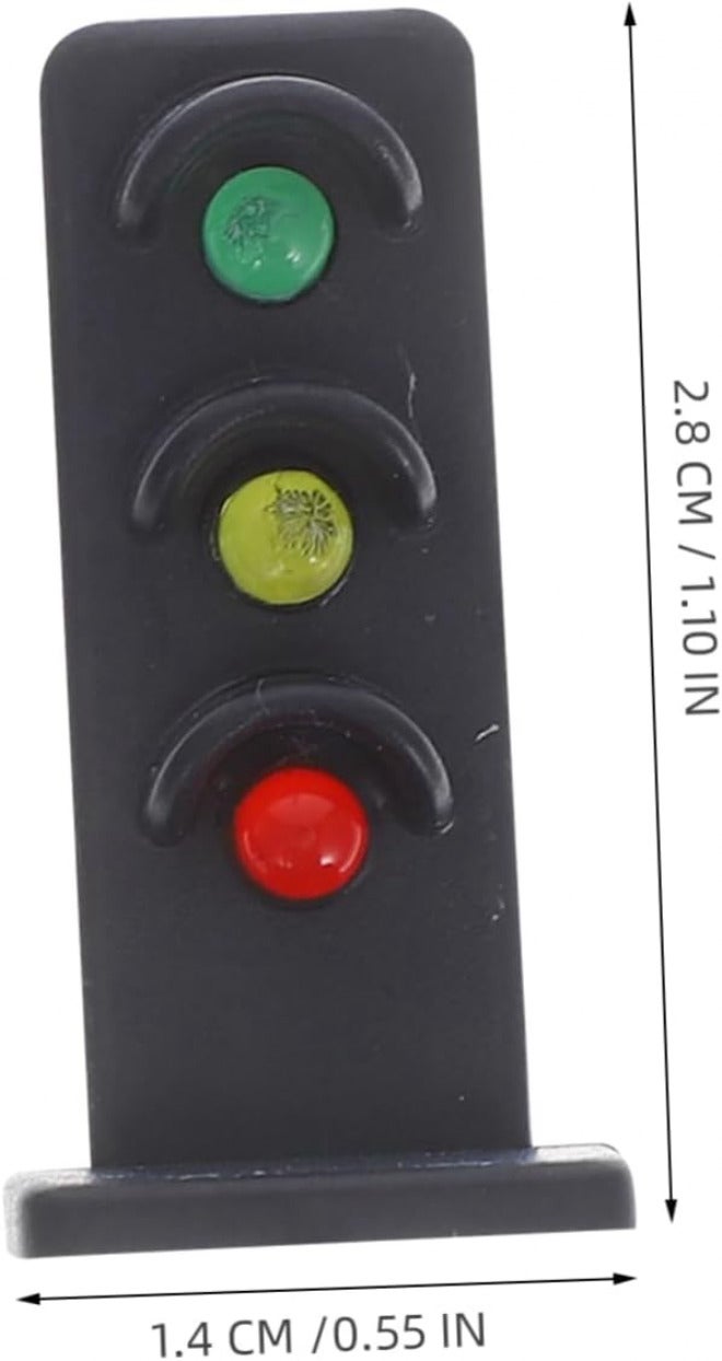2pcs Train Signal Light Model for House Decor Realistic Railroad Traffic Light Ornament - Image 2