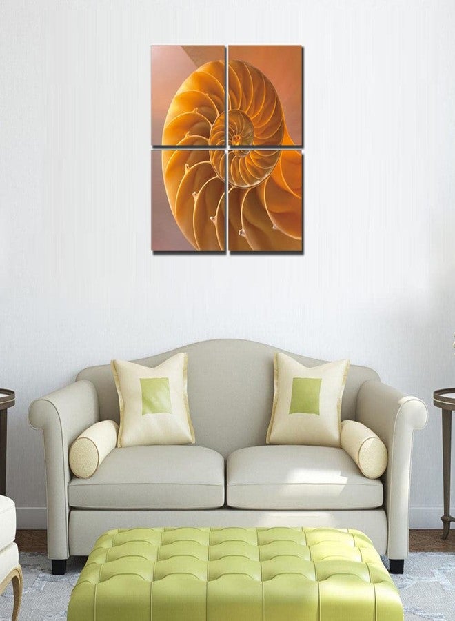 Go Hooked Wooden Multiple Frames Wall Decor (22.86 cm x 1 cm x 22.86 cm, 4 Panels, Mdf4Sb-61074Nw) - Image 1