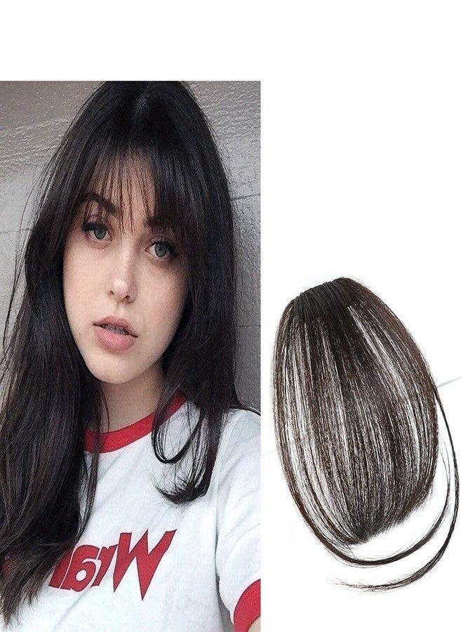 STAR WORK - Bangs Hair Clip in Bangs Human Hair Wispy Bangs Fringe with Temples Hairpieces for Women Clip on Air Bangs Flat Neat Bangs Hair Extension - Image 3