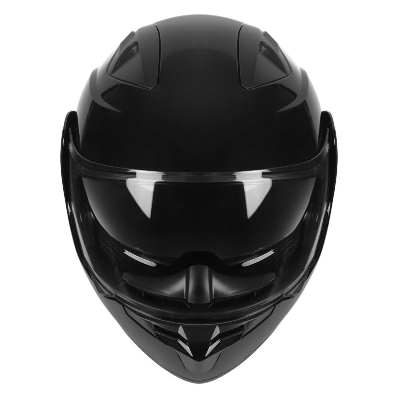 SPARK Adult Modular Motorcycle Helmet Dot Certified Flip-Up Dual Visor Full Face Helmets for Men & Women Moto ATV UTV Snowmobile ADV Four Wheeler Street Bike (Bright Black, Large) - Image 5