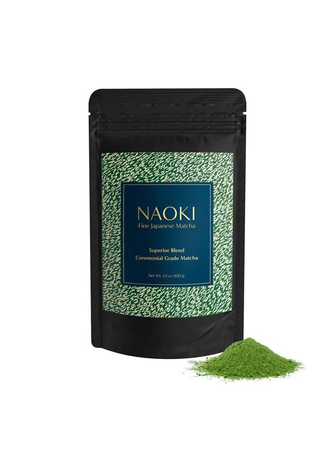 Naoki Matcha Superior Ceremonial Blend – Authentic Japanese First Harvest Ceremonial Grade Matcha Green Tea Powder from Uji, Kyoto (100g / 3.5oz) - Image 1