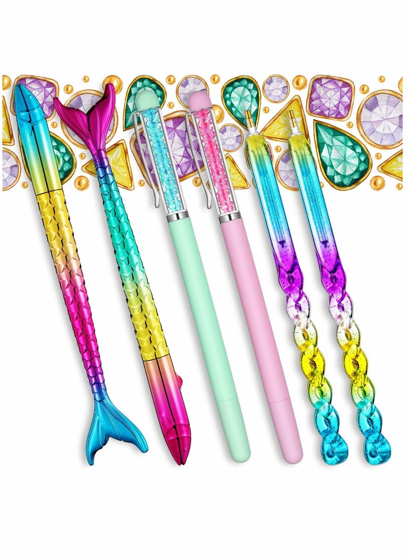 KASTWAVE Point Drill Pen, Nail Tool Pen, Diamond Painting Tool, Spiral Diamond Painting Pen, Cross Stitch Point Drill Toolset, 6 Piece Diamond Painting Wax Storage Case, 12 Piece (Pink) - Image 4