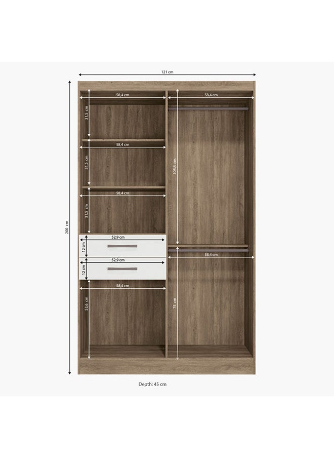 Home Box - Fortaleza Luis 6-Door Wardrobe With 2 Drawers 45 x 200 x 121 cm - Image 1